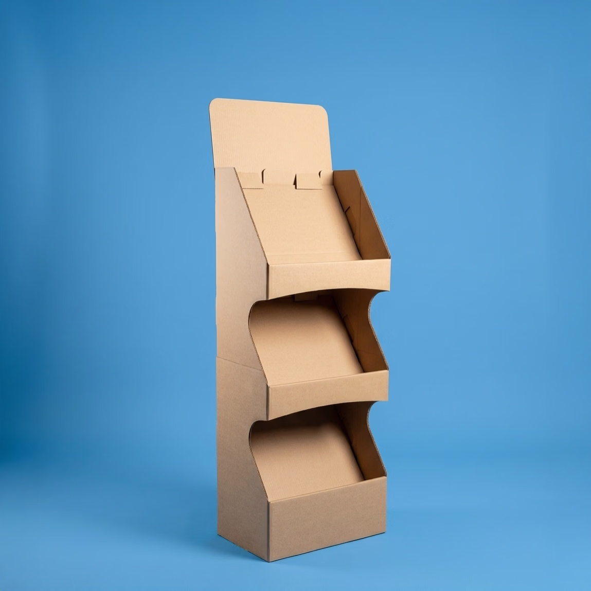 8 - Présentoir carton auto contenant type "étal"