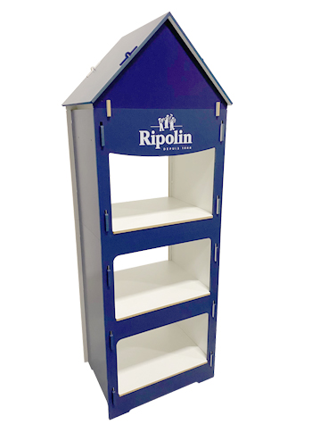 PLV de sol étagères peint pour RIPOLIN