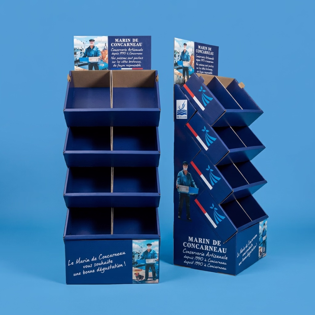 Bac empilable carton version étal