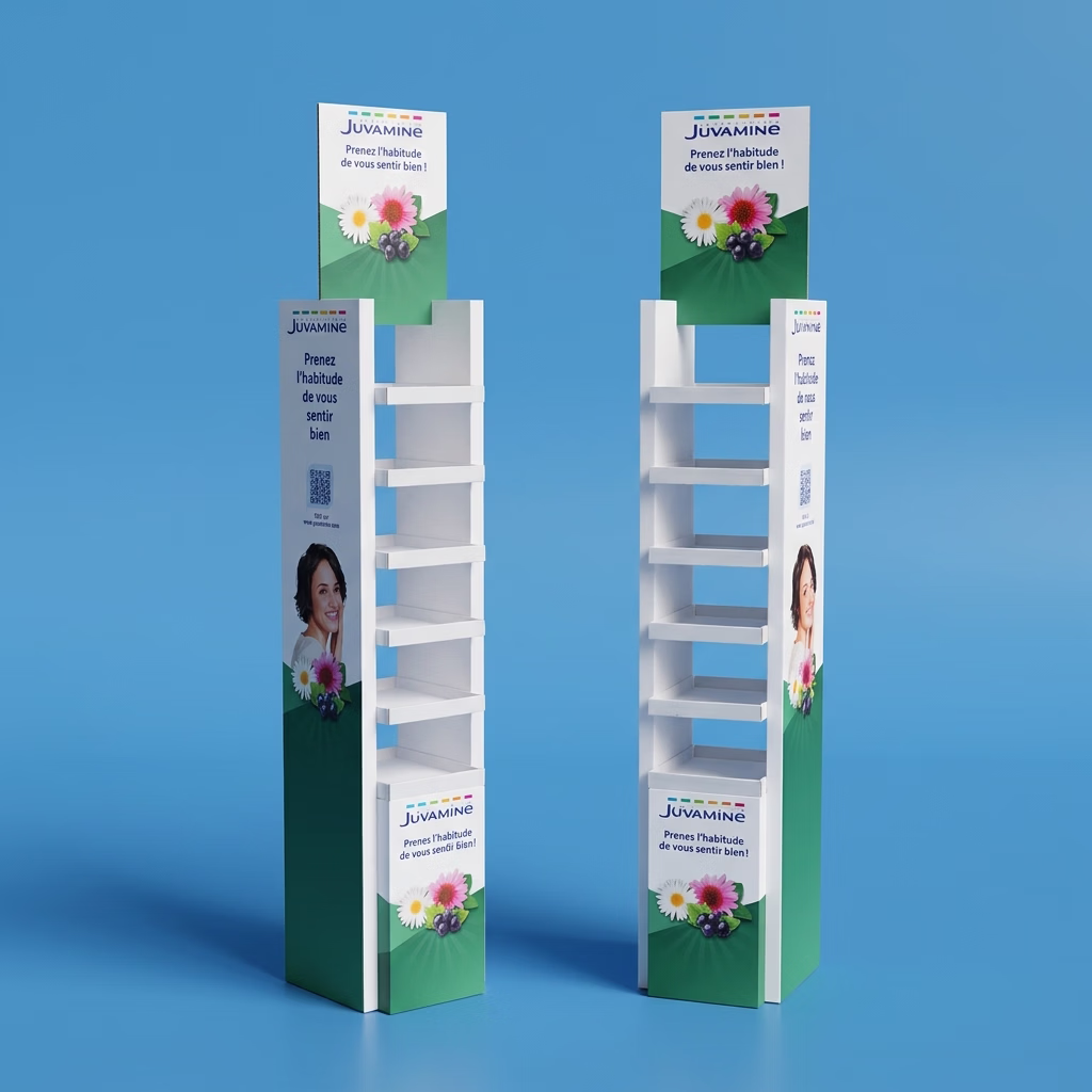 Colonne étagères de sol carton