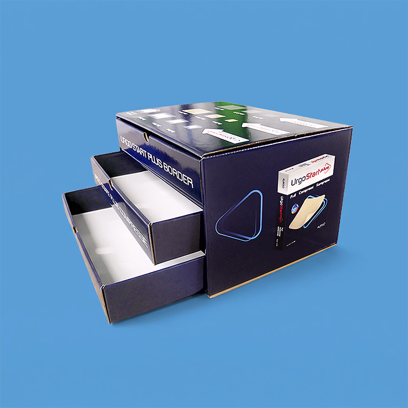 Présentoir comptoir carton tiroirs