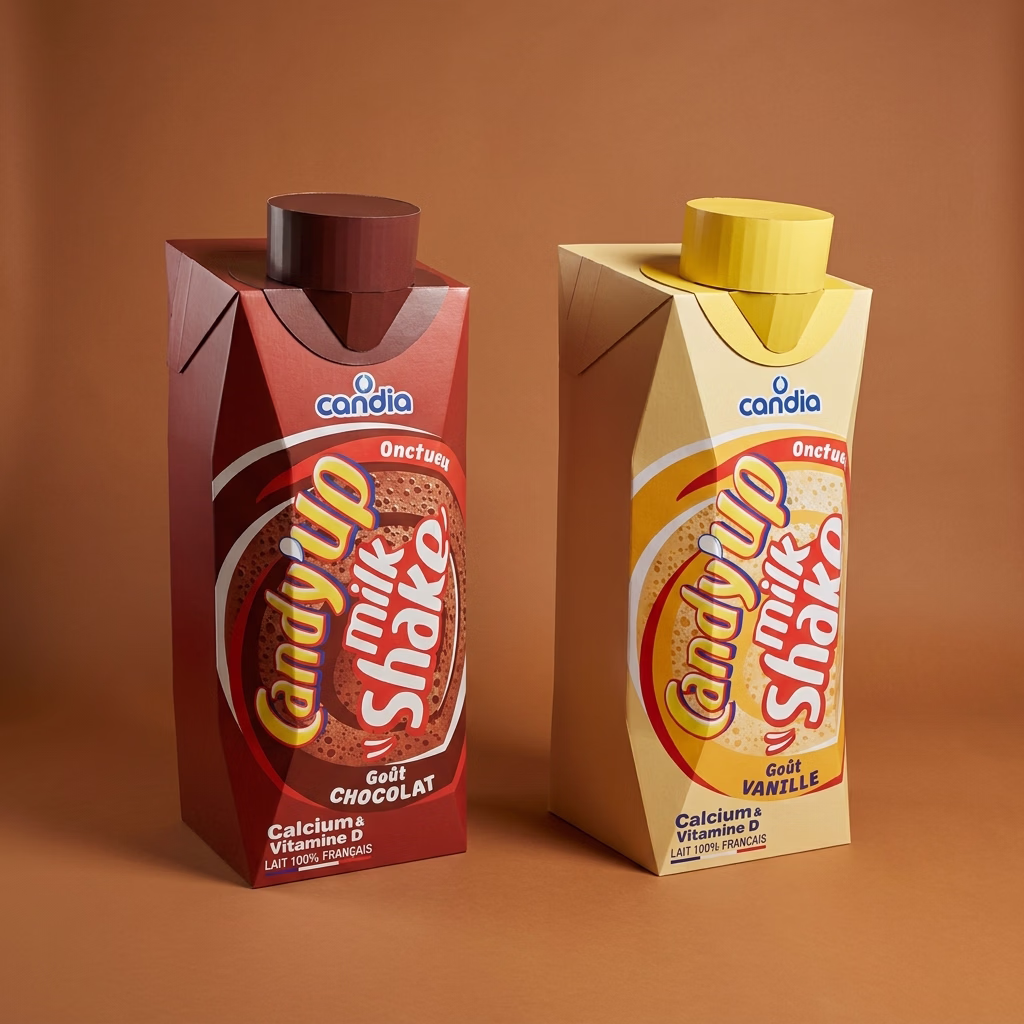 Brique de lait factice en carton