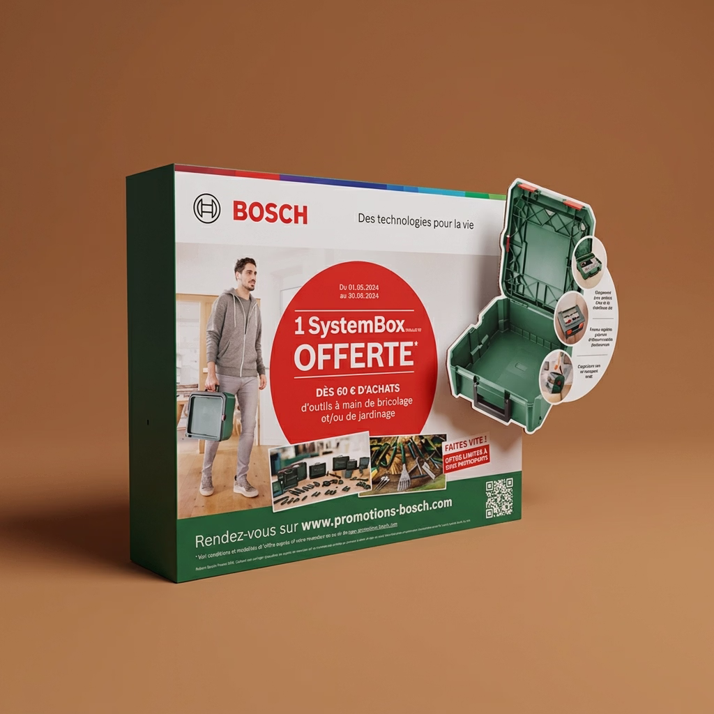 Valisette factice en carton BOSCH