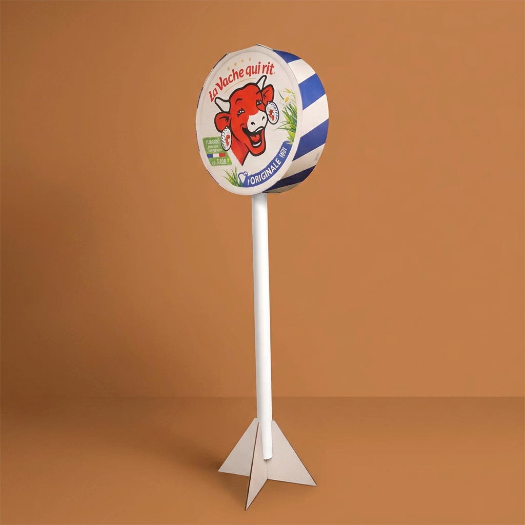 Fronton sur mât carton volumique