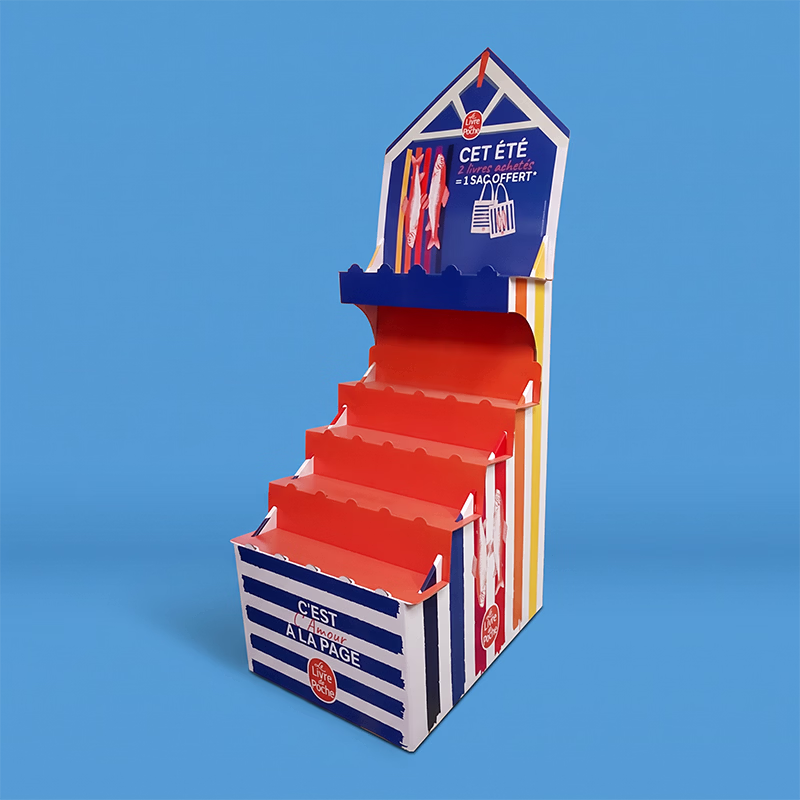 Présentoir de sol carton escalier
