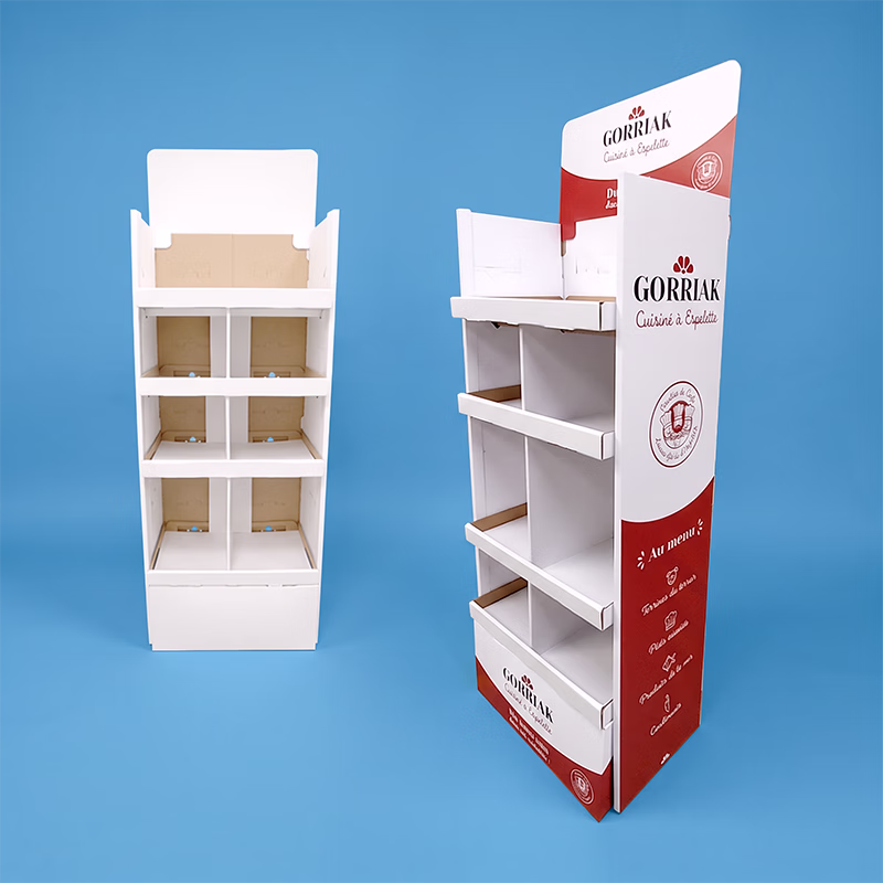 Meuble de sol carton tryptique habillé