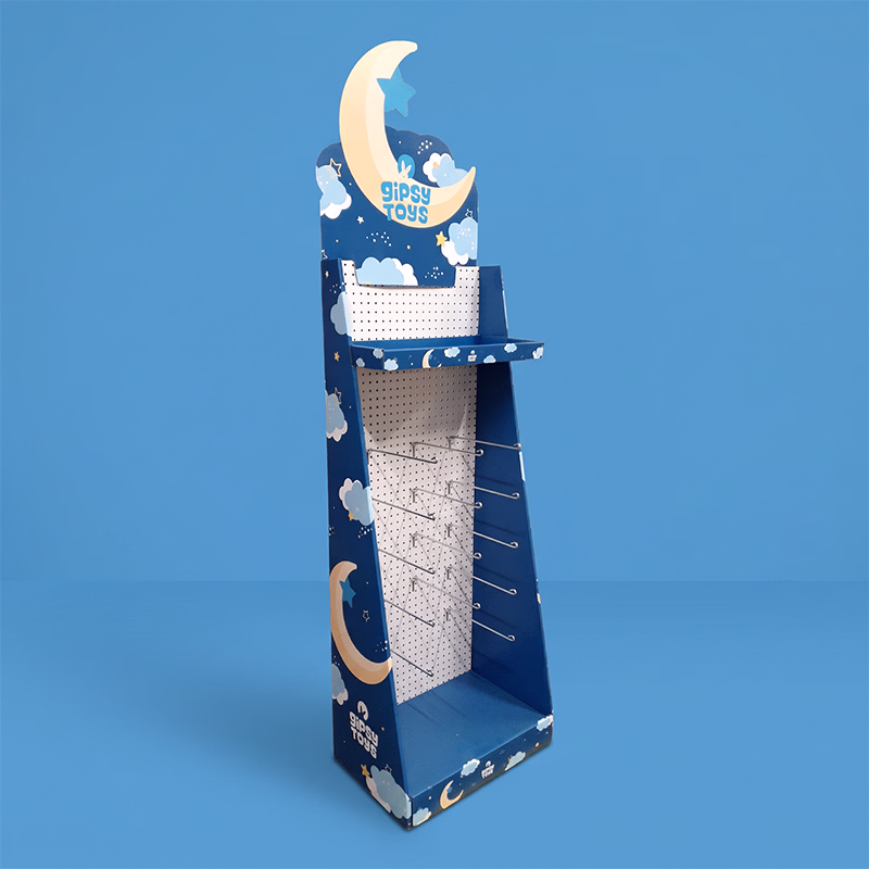 Présentoir de sol carton à broches dos ISOREL®