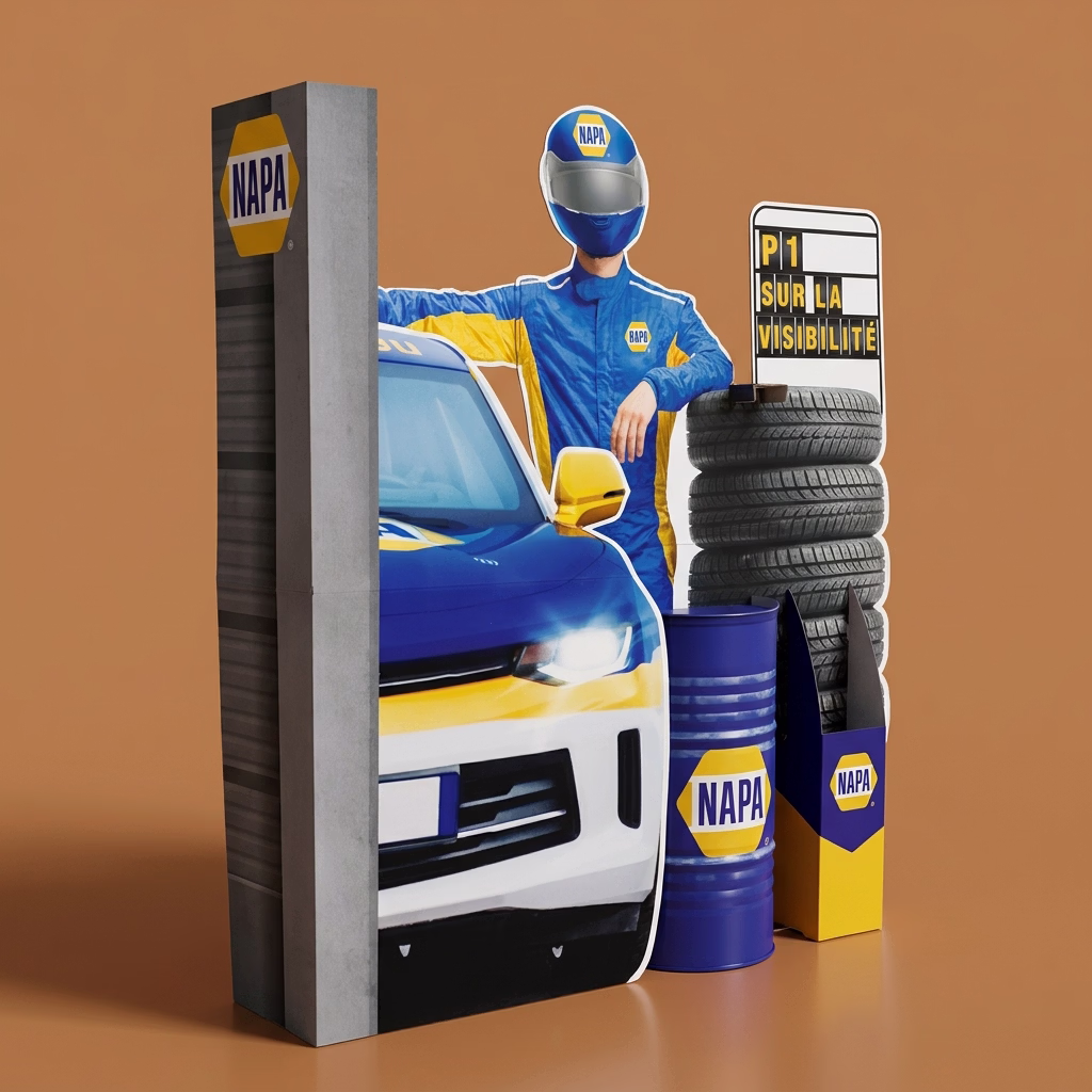 Théâtralisation carton pour Napa