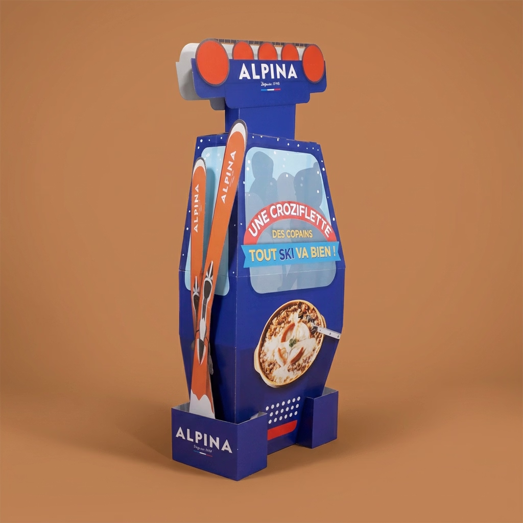 Théâtralisation carton pour Alpina