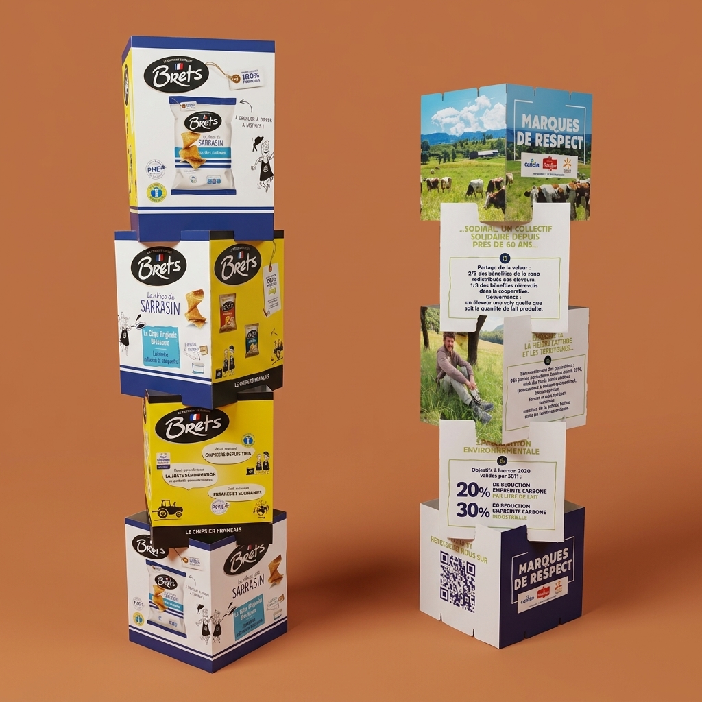 Totem carton cubes