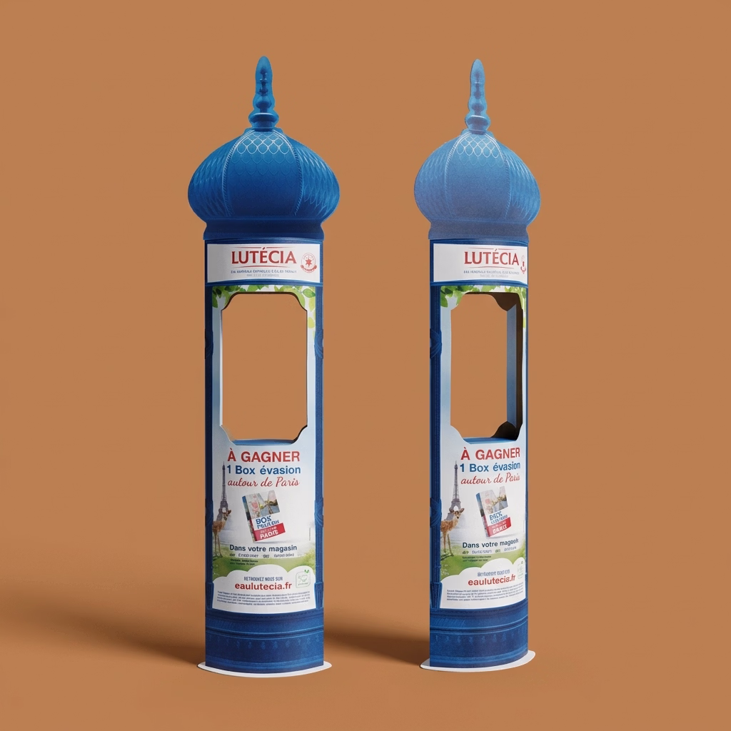 Totem carton elliptique niche