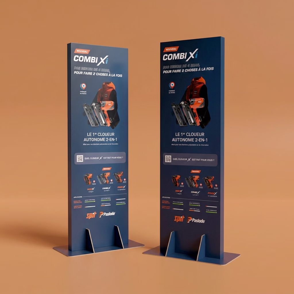Totem carton rectangulaire