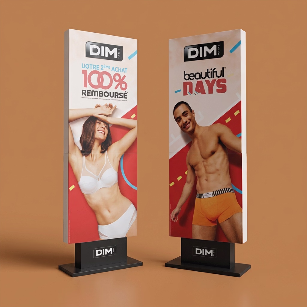 Totem carton rectangulaire