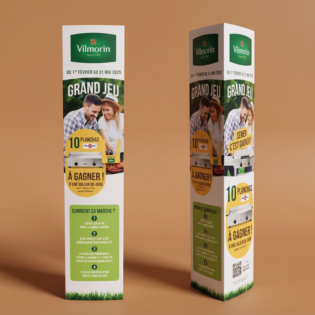 Totem carton rectangulaire