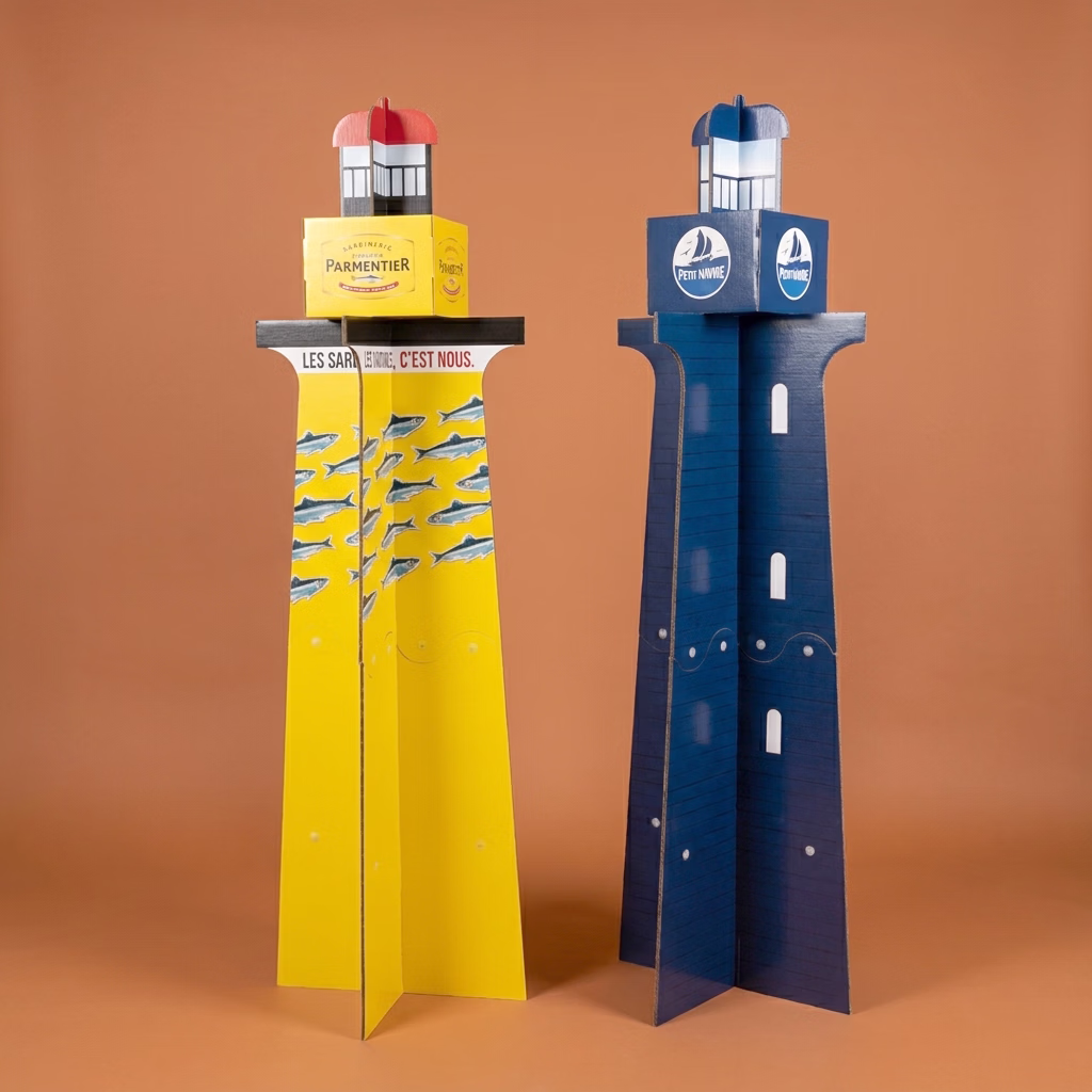 Totem carton croisillons